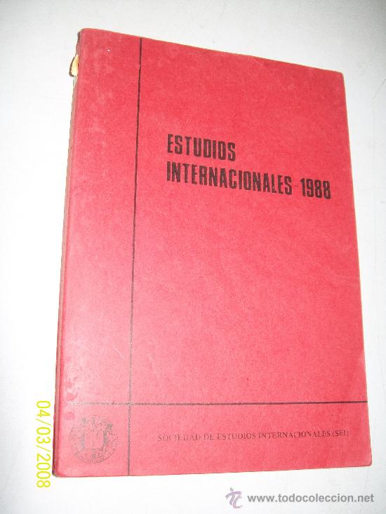Libros de segunda mano: ESTUDIOS INTERNACIONALES-1988.-SOCIEDAD DE ESTUDIOS INTERNACIONALES-1988-