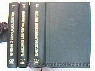 Libri di seconda mano: REPERTORIO DE JURISPRUDENCIA TRIBUTARIA. Tomo II &ndash; III - IV. C.E.F. 1993-95-97