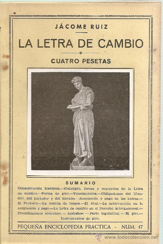 Libros de segunda mano: la letra de cambio /// j&aacute;come ruiz - Foto 1