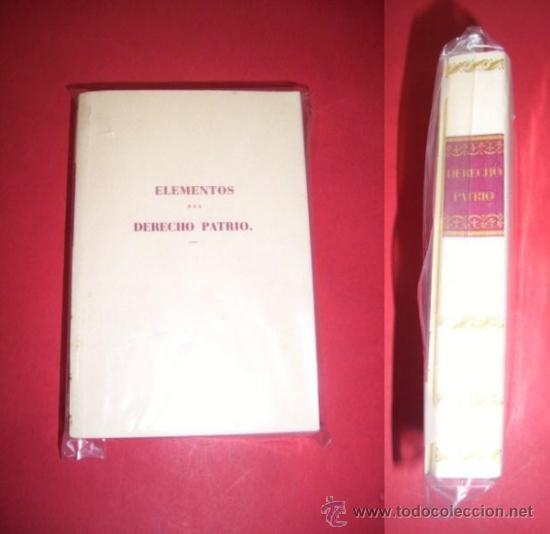Libros de segunda mano: ESCRICHE, Joaqu&iacute;n - Elementos de derecho patrio - Foto 1