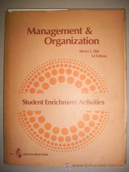 Second hand books: SISK, Henry L. Management & Organization. Student Enrichment Activities