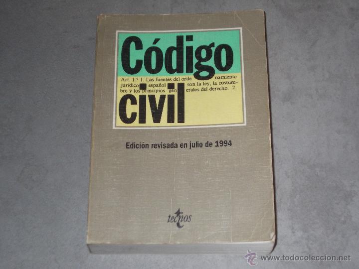 Libros de segunda mano: CODIGO CIVIL - TECNOS - 1994 - Foto 1