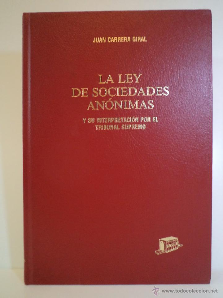 La Ley De Sociedades Anónimas Y Su Interpretaci Comprar Libros De Derecho Economía Y Comercio 5680