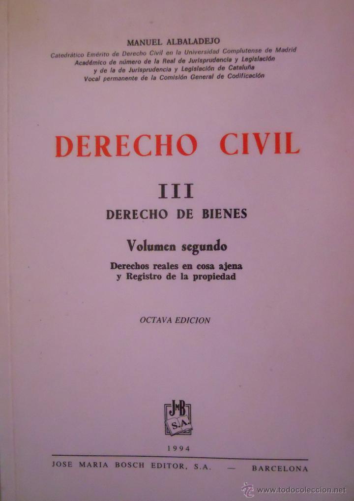 Libros de segunda mano: Derecho Civil - Foto 1