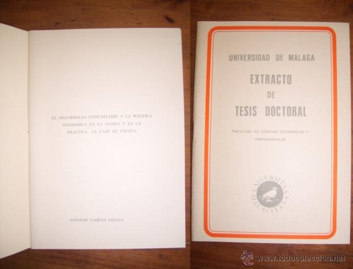 Second hand books: GARC&Iacute;A LIZANA, Antonio. El desarrollo comunitario y la pol&iacute;tica econ&oacute;mica en la teor&iacute;a y en la...