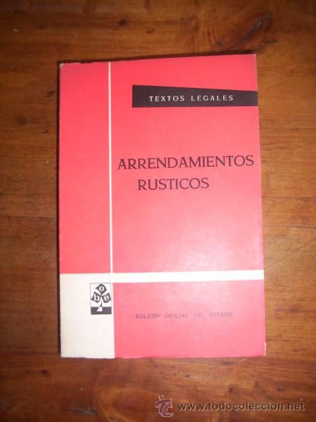 Libros de segunda mano: ARRENDAMIENTOS R&uacute;sticos - Foto 1