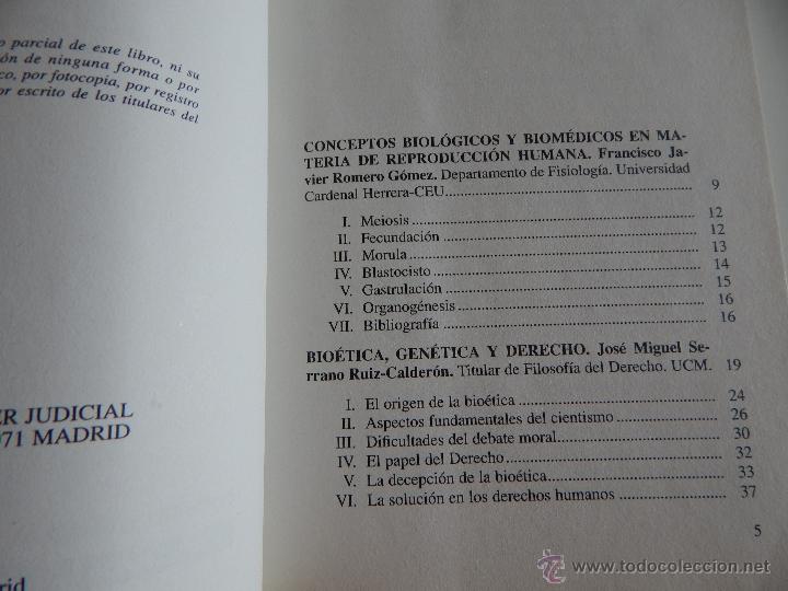Libros de segunda mano: Gen&eacute;tica y derecho - Consejo General del Poder Judicial, 2004 - Foto 3