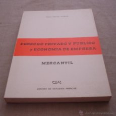 Libros de segunda mano: DERECHO PRIVADO Y PUBLICO Y ECONOMIA DE EMPRESA - MERCANTIL - EMILIO JIMENEZ APARICIO -MADRID 1981.
