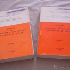 Libros de segunda mano: LECCIONES DE ESTRUCTURA E INSTITUCIONES ECONOMICAS DE ESPAÑA, 2 VOLS., MADRID-1968.