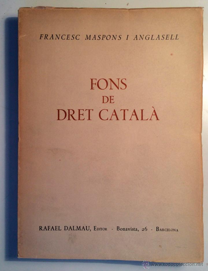 Libros de segunda mano: Fons de Dret Catal&agrave; - Foto 1