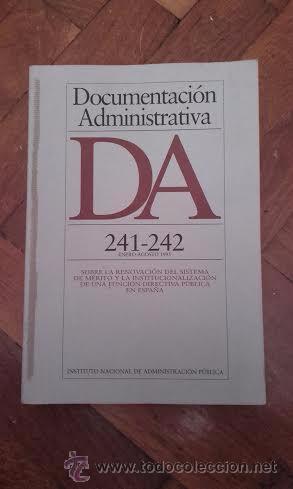 Libros de segunda mano: Documentaci&oacute;n Administrativa DA 241-42 Enero-agosto 1995 Renovaci&oacute;n sistema de m&eacute;rito