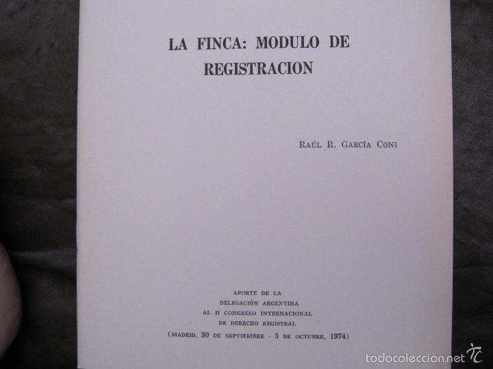 Libros de segunda mano: LA FINCA: M&Oacute;DULO DE REGISTRACI&Oacute;N