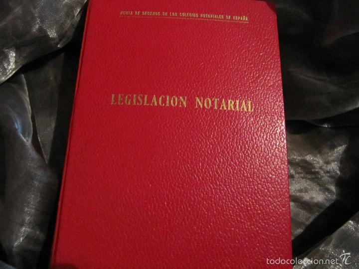 Libros de segunda mano: LEGISLACION NOTARIAL JUNTA DE DECANOS DE LOS COLEGIOS NOTARIALES DE ESPA&Ntilde;A Gr&aacute;ficas Muybe 1971