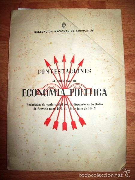 Libri di seconda mano: DELEGACI&Oacute;N NACIONAL DE SINDICATOS. Contestaciones al programa de Econom&iacute;a Pol&iacute;tica : Redactada de co
