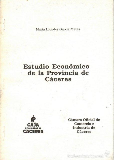 Livros em segunda m&atilde;o: GARC&Iacute;A MATAS, Mar&iacute;a Lourdes. Estudio econ&oacute;mico de la provincia de C&aacute;ceres