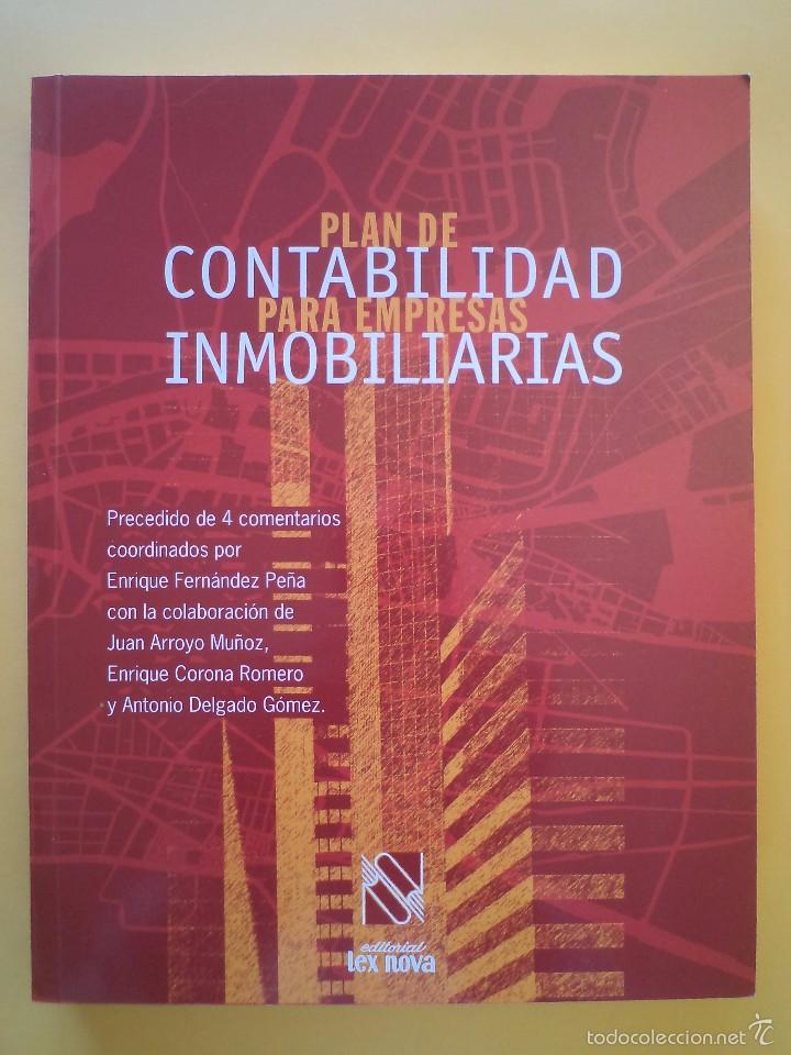 Libri di seconda mano: PLAN DE CONTABILIDAD PARA EMPRESAS INMOBILIARIAS. Tex Nova, Valladolid, 1995. ISBN 8475578276