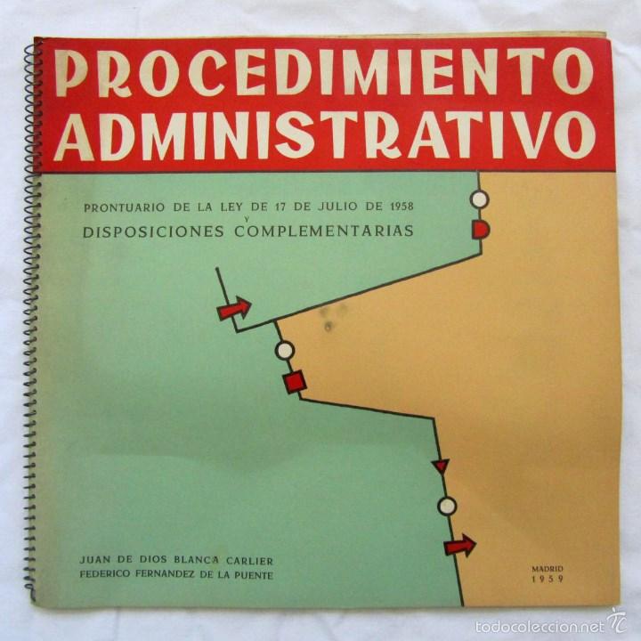 Libros de segunda mano: Curiosos libro de discos giratorios Procedimiento Administrativo 1959
