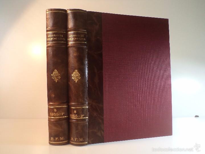 Libri di seconda mano: ANUARIO DE DERECHO CIVIL. Vol. 1&ordm; y 2&ordm;. A&ntilde;o 1955 completo.