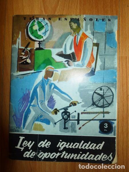 Libri di seconda mano: LA LEY DE IGUALDAD DE OPORTUNIDADES. (Temas Espa&ntilde;oles ; 423)
