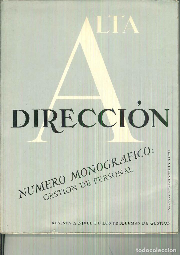 Gebrauchte B&uuml;cher: N&Uacute;MERO MONOGR&Aacute;FICO: GESTI&Oacute;N DE PERSONAL. REVISTA ALTA DIRECCI&Oacute;N