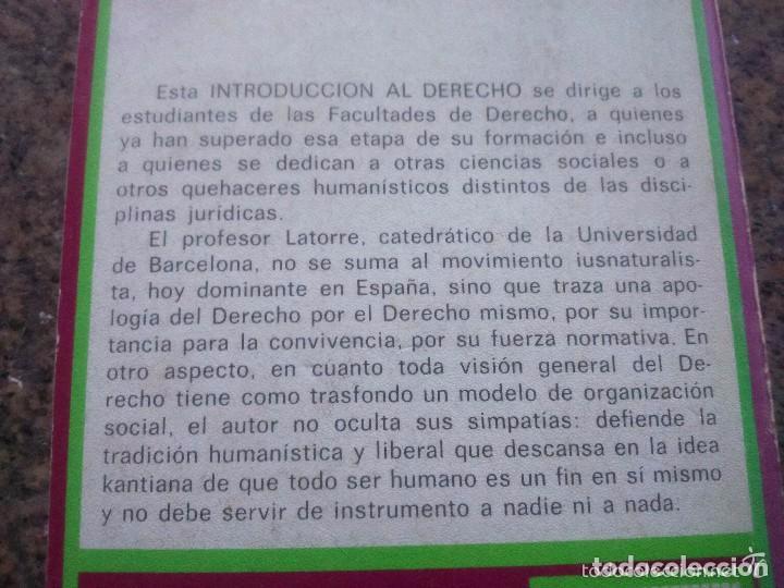 Libros de segunda mano: Introducci&oacute;n al Derecho - Angel  Latorre - Foto 2
