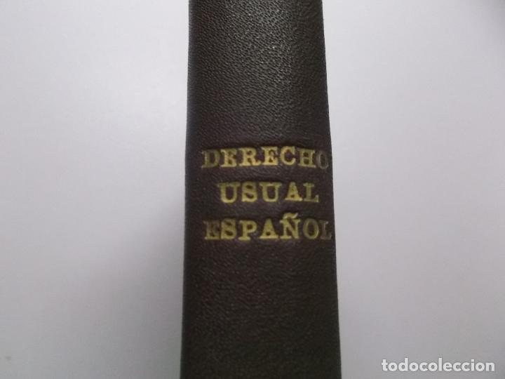 Libros de segunda mano: RICARDO ESPEJO DE HINOJOSA DERECHO USUAL ESPA&Ntilde;OL 1945 - TAPA DURA