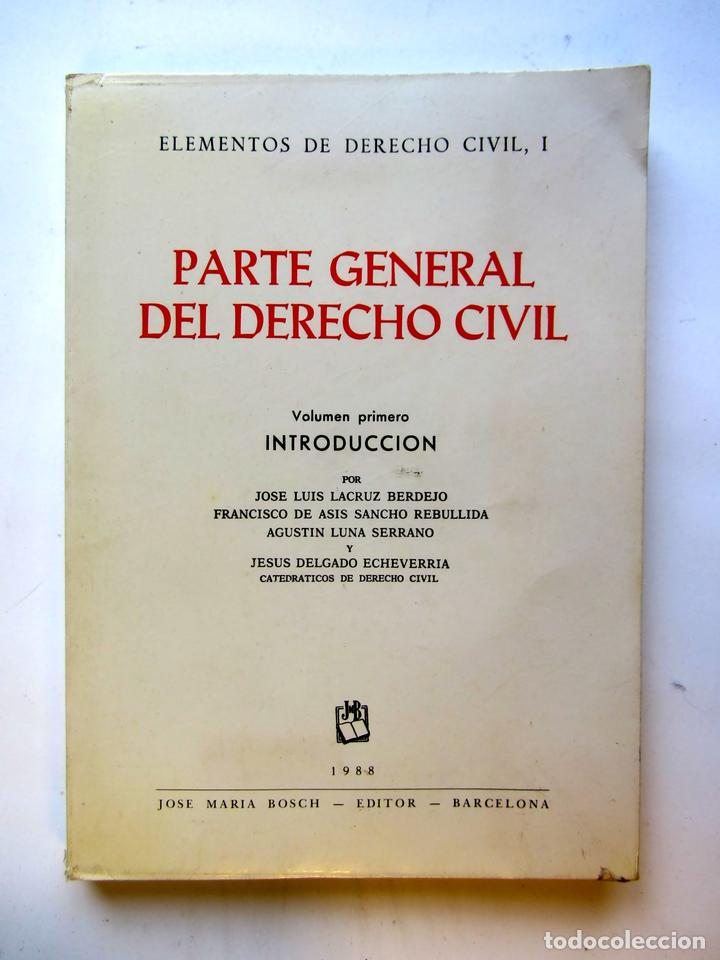 Gebrauchte B&uuml;cher: Parte general del derecho civil Vol.1