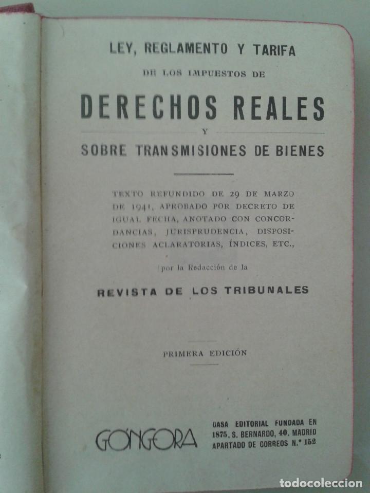 Libros de segunda mano: DERECHOS REALES. - Foto 2