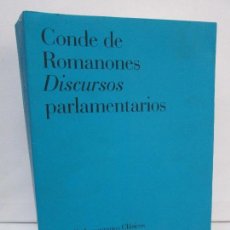 Libros de segunda mano: CONDE DE ROMANONES DISCURSOS PARLAMENTARIOS. GUILLERMO GORTAZAR. CONGRESO DE LOS DIPUTADOS 1997. Lote 366151616