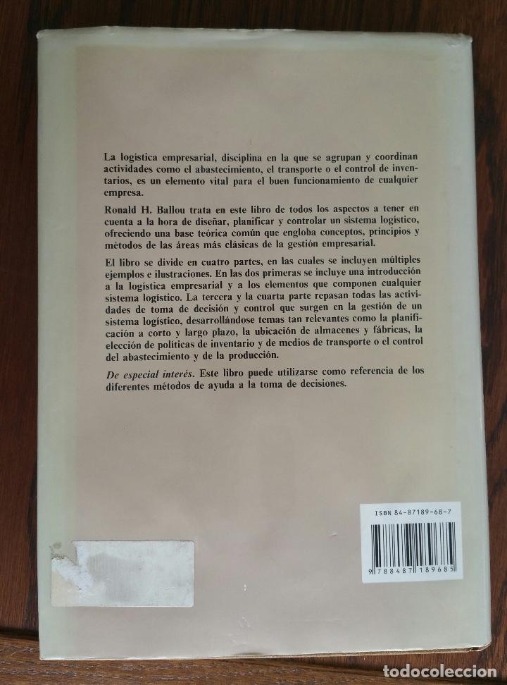 Libros de segunda mano: Log&iacute;stica empresarial - Control y planificaci&oacute;n - Foto 2