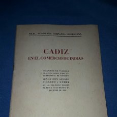 Libros de segunda mano: CADIZ EN EL COMERCIO DE INDIAS. Lote 186307731
