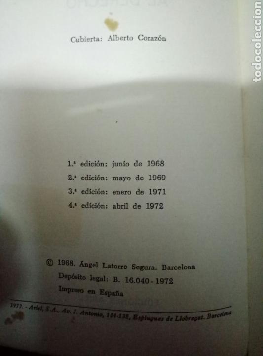 Libros de segunda mano: Introducci&oacute;n al Derecho. &Aacute;ngel Latorre - Foto 3