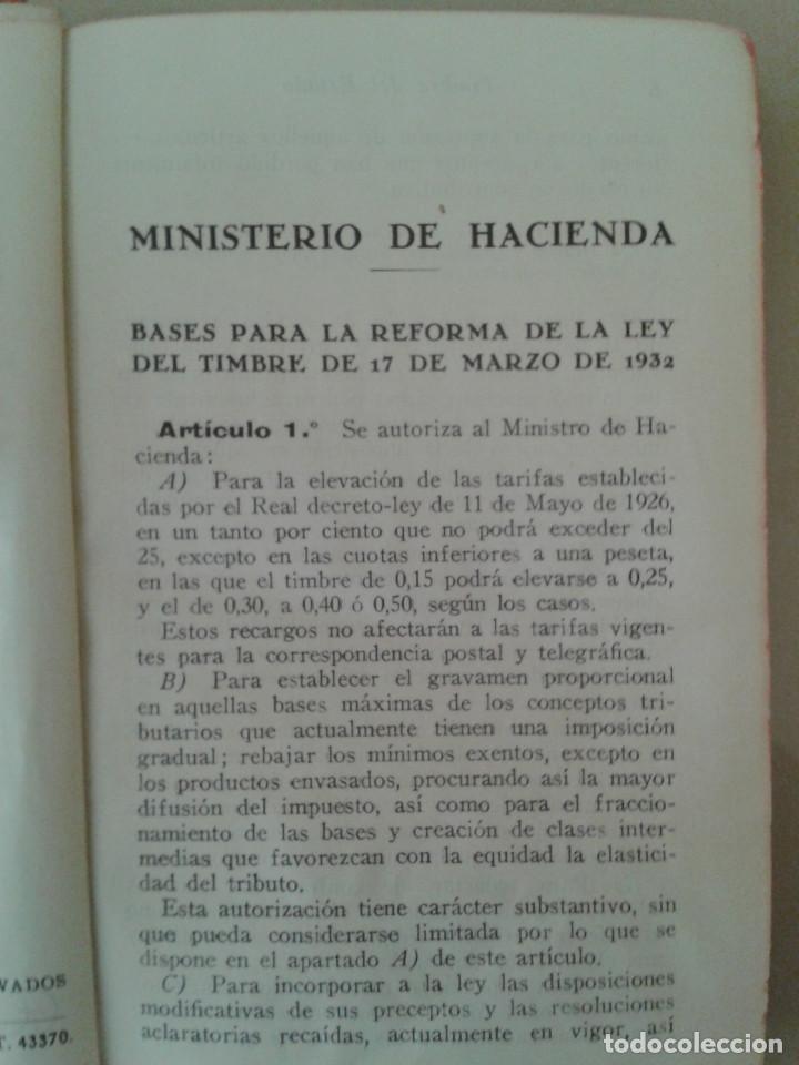 Libros de segunda mano: LEGISLACI&Oacute;N DEL TIMBRE. - Foto 2