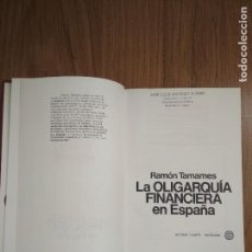 Libros de segunda mano: LA OLIGARQUÍA FINANCIERA EN ESPAÑA. RAMÓN TAMAMES. Lote 103405495