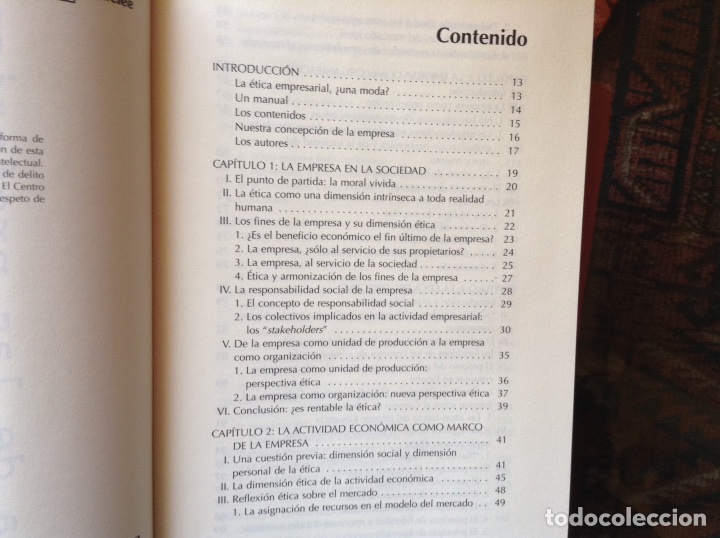 Libros de segunda mano: &Eacute;tica de la empresa. Ildefonso Camacho - Foto 2