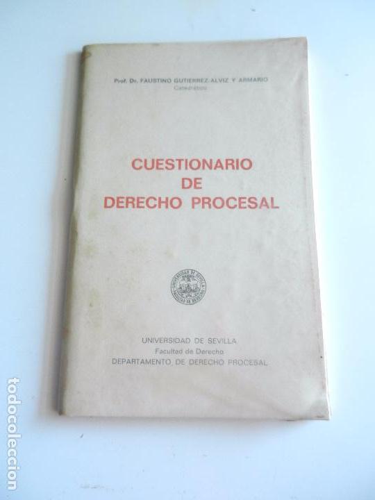 Gebrauchte B&uuml;cher: CUESTIONARIO DE DERECHO PROCESAL UNIVERSIDAD DE SEVILLA A&Ntilde;O 1978.