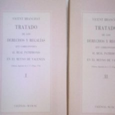 Libros de segunda mano: TRATADO DERECHOS Y REGALIAS QUE CORRESPONDEN AL REAL PATRIMONIO REYNO DE VALENCIA 4 TOMOS. Lote 105191643