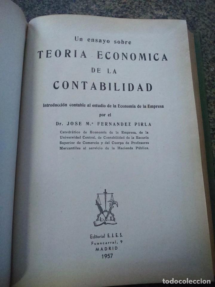 Libri di seconda mano: ENSAYO SOBRE TEORIA ECONOMICA DE LA CONTABILIDAD -- JOSE M. FRENANDEZ PIRLA -- EDITORIAL E.J.E.S. --