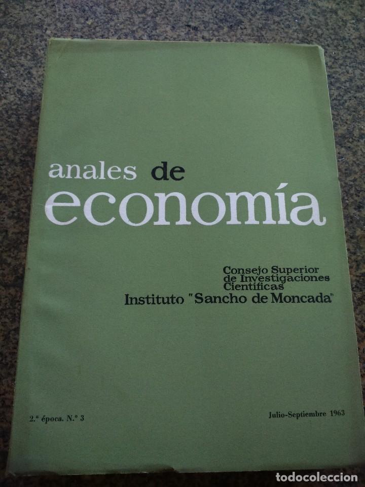 Libri di seconda mano: ANALES DE ECONOMIA -- 2&ordf; EPOCA - N&ordm; 3 -- INSTITUTO SANCHO DE MONCADA -- 1963 --
