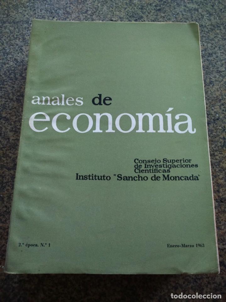 Libri di seconda mano: ANALES DE ECONOMIA -- 2&ordf; EPOCA - N&ordm; 1 -- INSTITUTO SANCHO DE MONCADA -- 1963 --