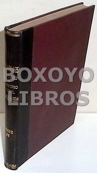 Libros de segunda mano: REVISTA. Anuario de Derecho Civil. Tomo V Fasc&iacute;culo IV (Octubre-Diciembre) 1952