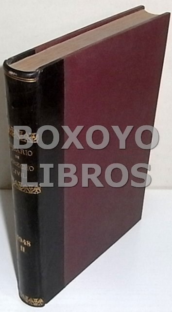 Libros de segunda mano: REVISTA. Anuario de Derecho Civil. Tomo I. Fasc&iacute;culo II (Abril-Junio) 1948