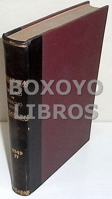 Libros de segunda mano: REVISTA. Anuario de Derecho Civil. Tomo II Fasc&iacute;culo IV (Octubre-Diciembre)