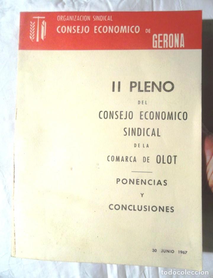 Libros de segunda mano: II Pleno del Consejo Econ&oacute;mico Sindical Comarca de Olot 1967 Organizaci&oacute;n Sindical Gerona