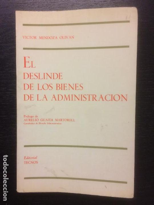 Libros de segunda mano: EL DESLINDE DE LOS BIENES DE LA ADMINISTRACION, VICTOR MENDOZA OLIVAN