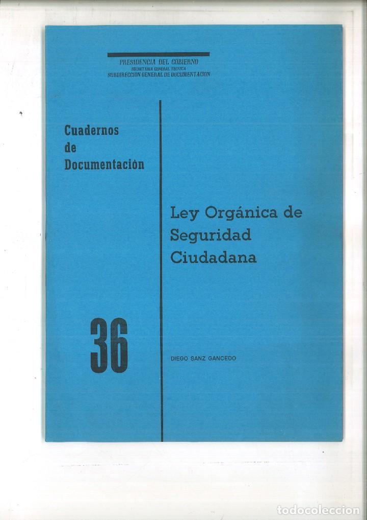 Libri di seconda mano: LEY ORG&Aacute;NICA DE LA SEGURIDAD CIUDADANA. Diego Sanz Gancedo