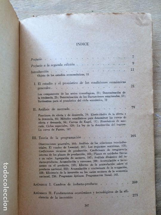Libros de segunda mano: INTRODUCCCI&Oacute;N A LA ECONOMETR&Iacute;A. OSKAR LANGE. - Foto 4