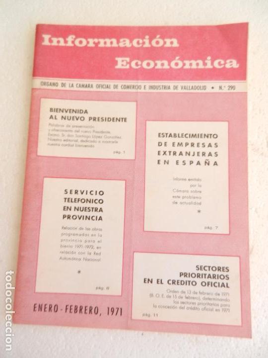 Libri di seconda mano: INFORMACION ECONOMICA DE VALLADOLID ENERO-FEBRERO 1971 N&ordm; 290.