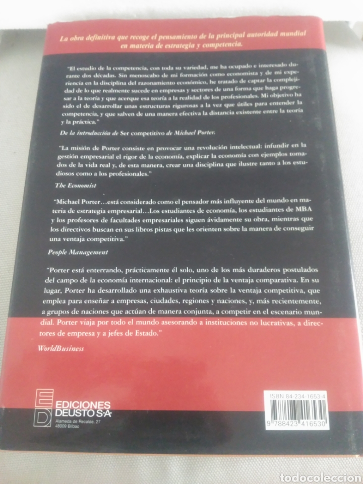 Libros de segunda mano: Ser competitivo. Michael E Porter .Editorial Deusto - Foto 2