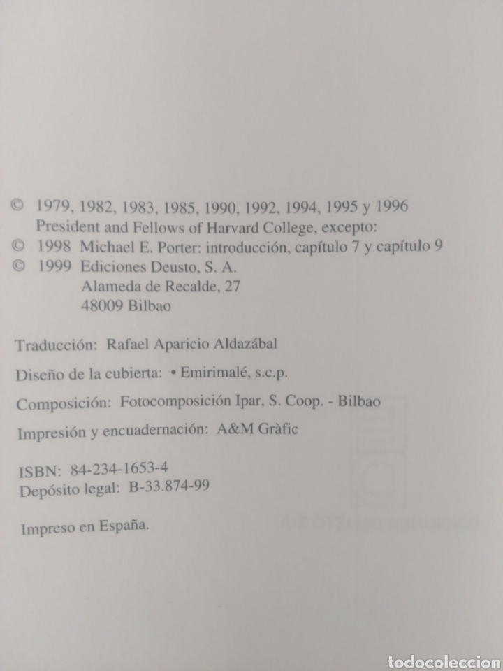 Libros de segunda mano: Ser competitivo. Michael E Porter .Editorial Deusto - Foto 4